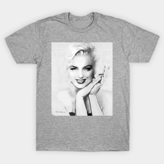 Theo's Marilyn MM 133 black-white T-Shirt by Theo Danella